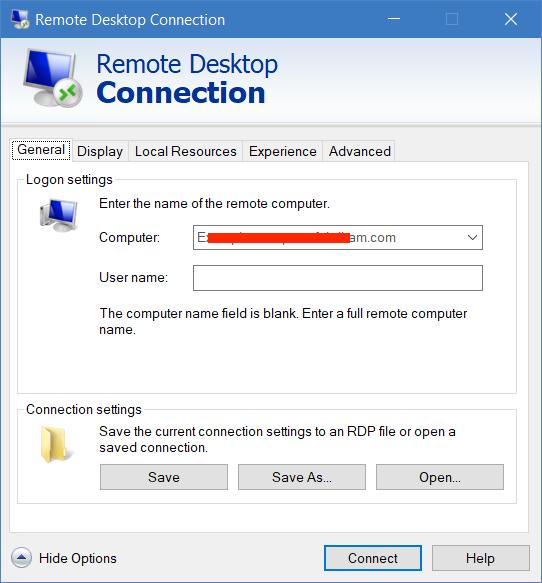 How to connect by RDP to remote desktop
