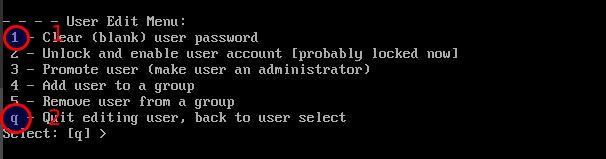 Choosing a password reset