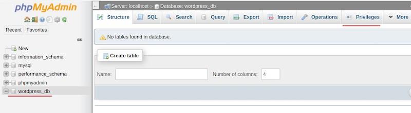 Add user account in database for WordPress
