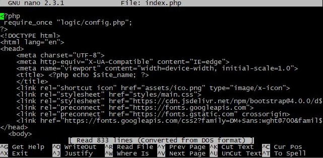Linux console text editor