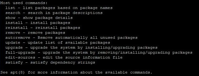 APT Package Manager Help Section