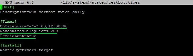 Viewing the Configuration of certbot.timer