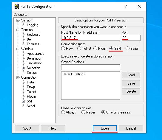 Подключение по протоколу SSH из Windows