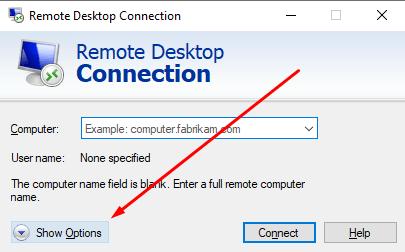 Setting up a standard Microsoft RDP client