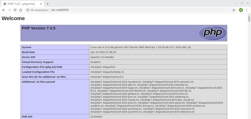 PHP server configuration - installation and check