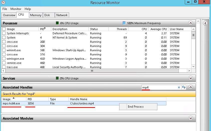 Disk activity monitoring