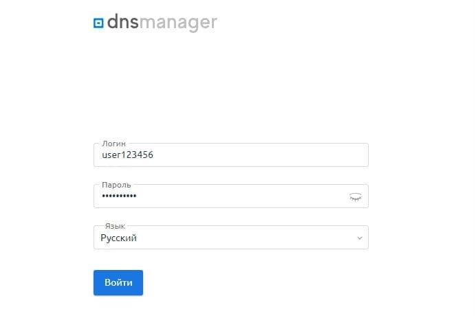 DNS Manager авторизация