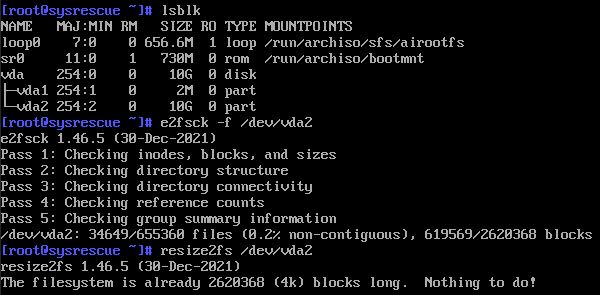 Options for increasing disk size