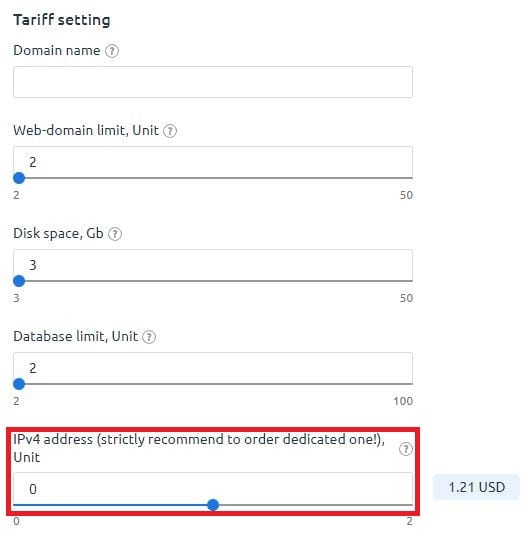 Choosing the Number of Dedicated IP Addresses