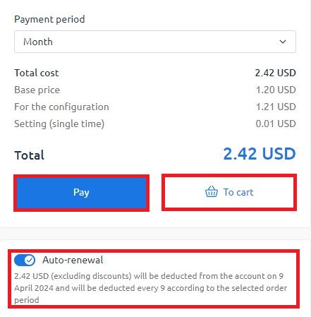 Choosing Auto-renewal