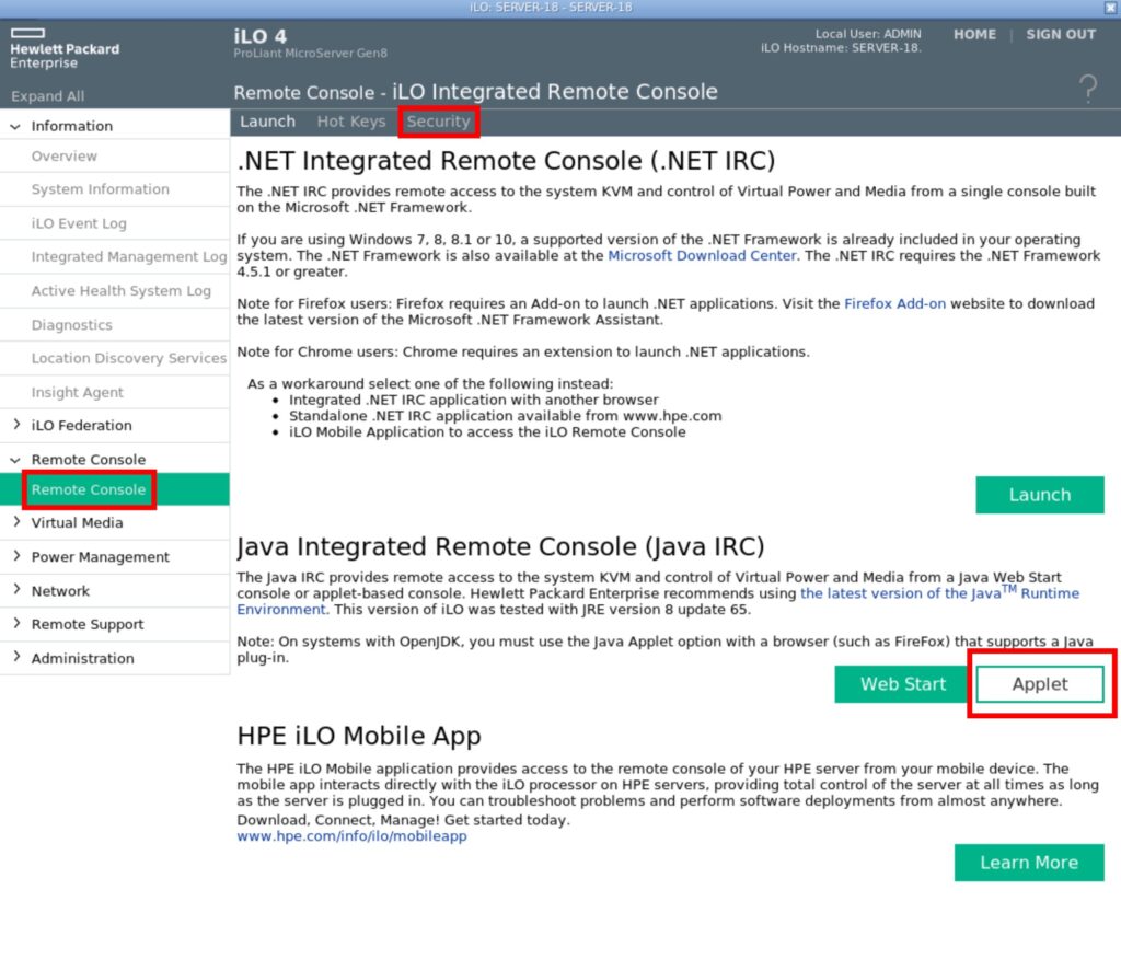 ipmi-ilo-hp-remote-console